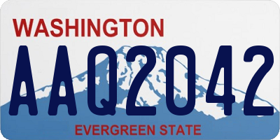 WA license plate AAQ2042