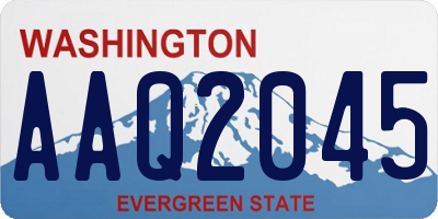 WA license plate AAQ2045