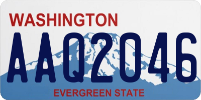 WA license plate AAQ2046