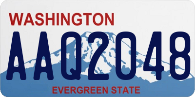WA license plate AAQ2048
