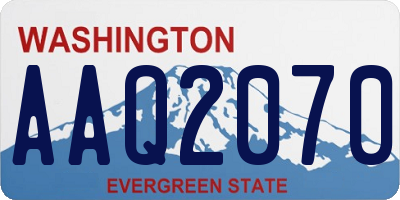 WA license plate AAQ2070
