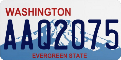 WA license plate AAQ2075
