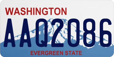 WA license plate AAQ2086