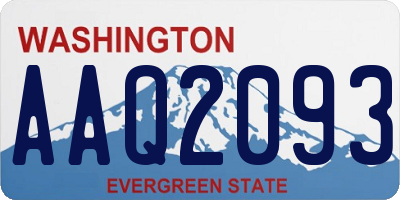 WA license plate AAQ2093