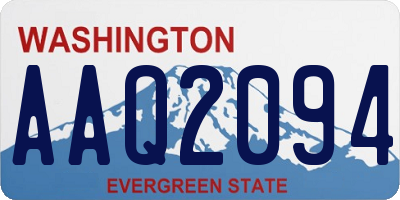 WA license plate AAQ2094