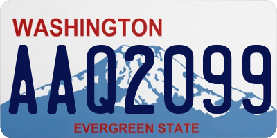 WA license plate AAQ2099