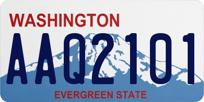 WA license plate AAQ2101