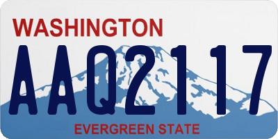 WA license plate AAQ2117