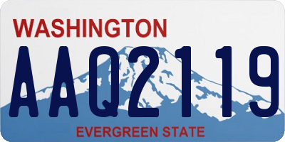 WA license plate AAQ2119