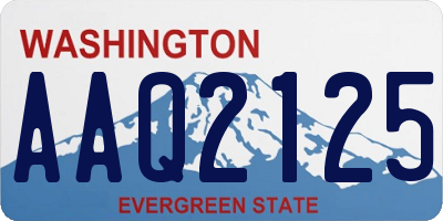 WA license plate AAQ2125