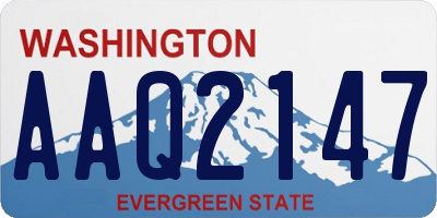 WA license plate AAQ2147