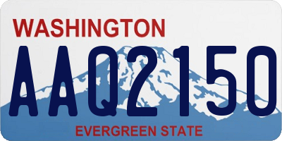 WA license plate AAQ2150