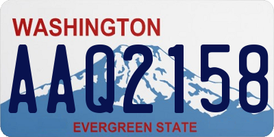 WA license plate AAQ2158