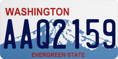 WA license plate AAQ2159