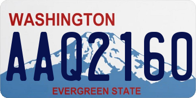 WA license plate AAQ2160