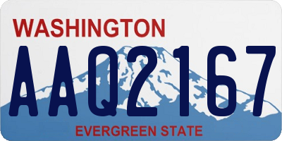 WA license plate AAQ2167