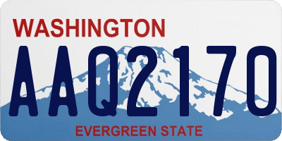 WA license plate AAQ2170