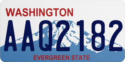WA license plate AAQ2182