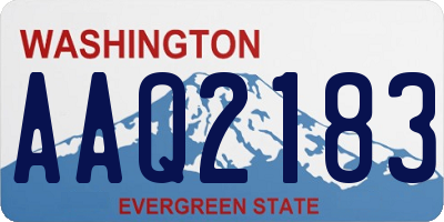 WA license plate AAQ2183