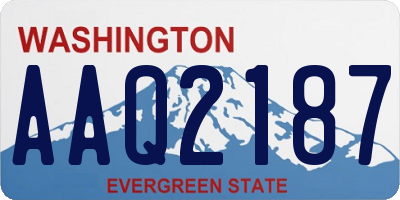WA license plate AAQ2187