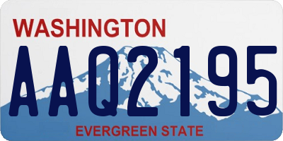 WA license plate AAQ2195