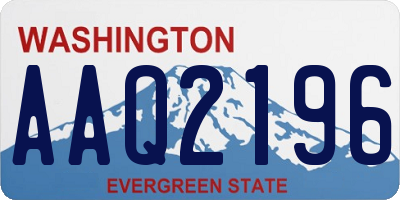 WA license plate AAQ2196