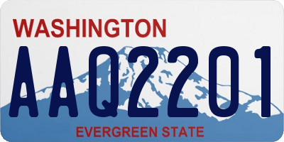 WA license plate AAQ2201