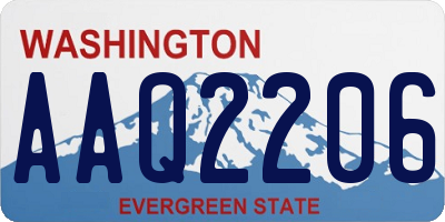 WA license plate AAQ2206