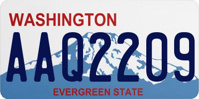WA license plate AAQ2209