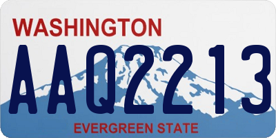WA license plate AAQ2213