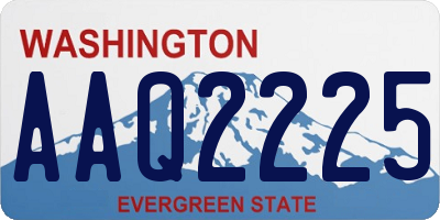 WA license plate AAQ2225