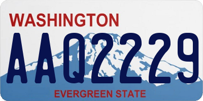 WA license plate AAQ2229