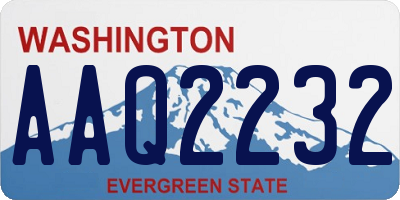 WA license plate AAQ2232