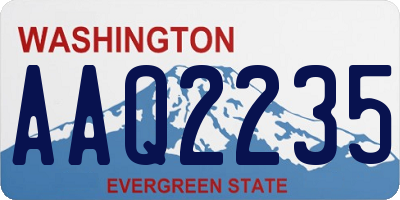 WA license plate AAQ2235