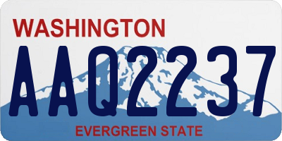 WA license plate AAQ2237