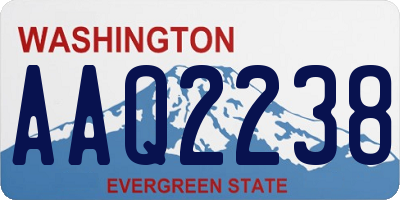 WA license plate AAQ2238