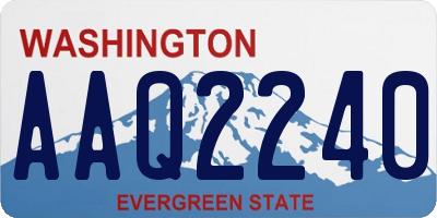 WA license plate AAQ2240
