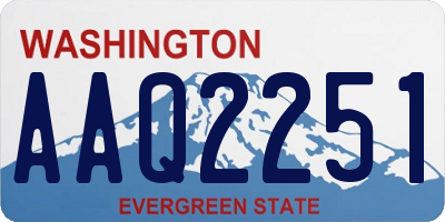 WA license plate AAQ2251