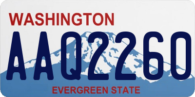 WA license plate AAQ2260