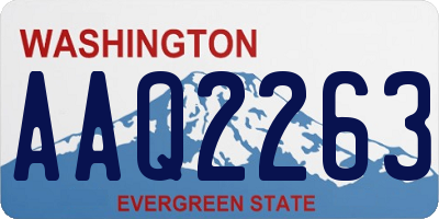 WA license plate AAQ2263