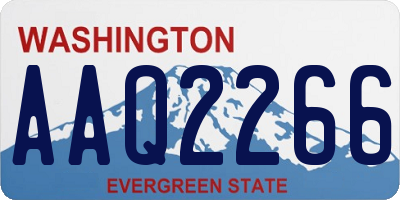 WA license plate AAQ2266
