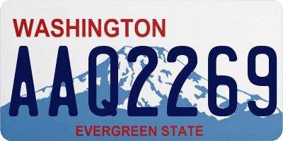 WA license plate AAQ2269