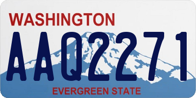 WA license plate AAQ2271