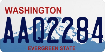 WA license plate AAQ2284