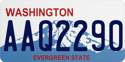 WA license plate AAQ2290