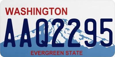 WA license plate AAQ2295