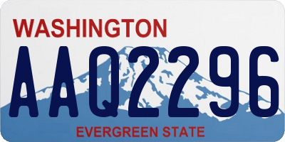 WA license plate AAQ2296