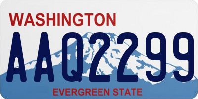 WA license plate AAQ2299