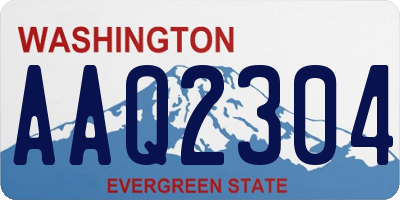 WA license plate AAQ2304