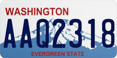 WA license plate AAQ2318